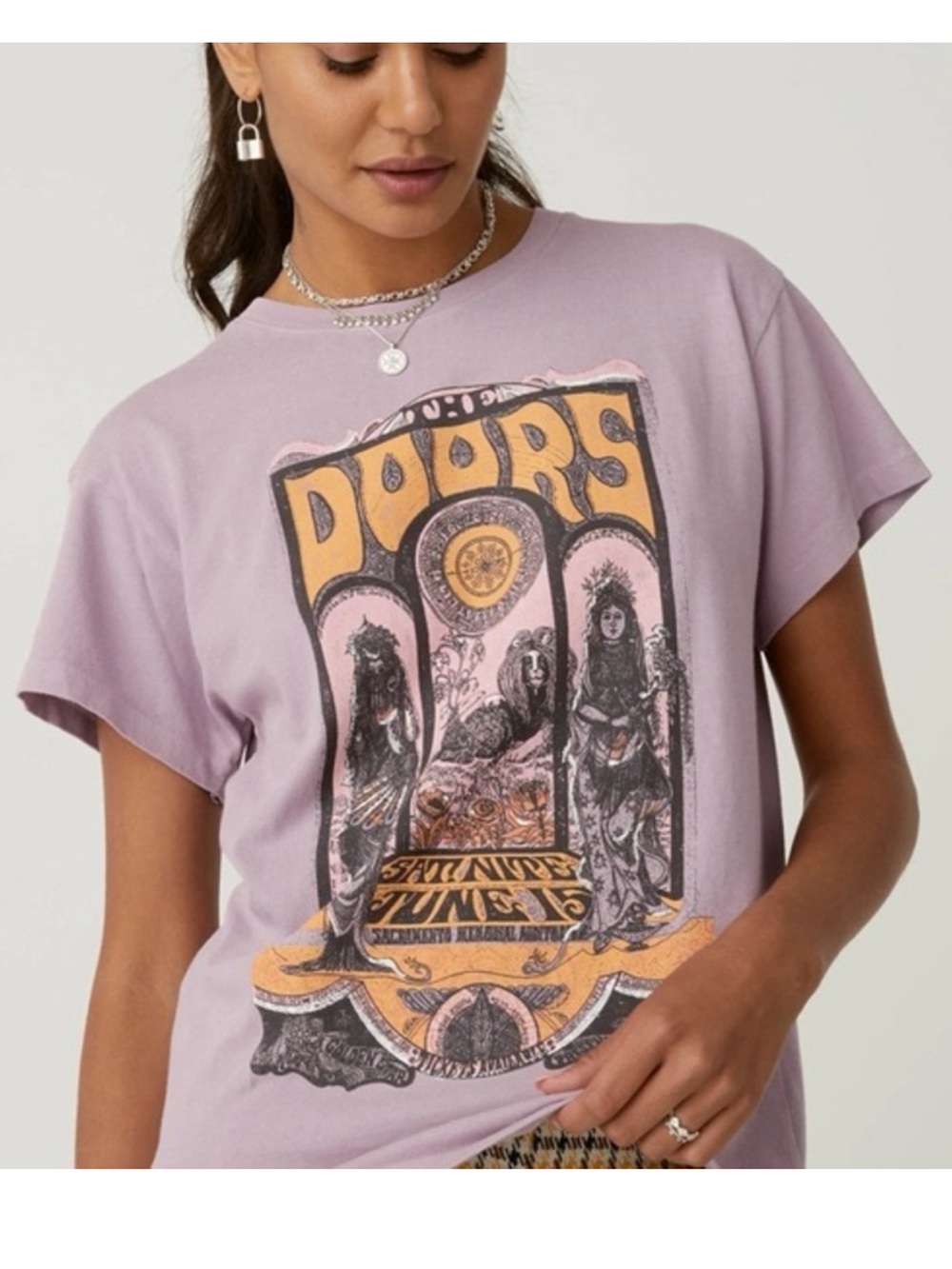 Daydreamer Doors Lavender Graphic Short Sleeve Tee